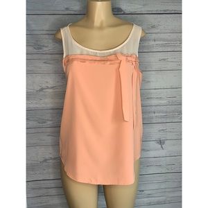 Lauren Condrad Sleeveless Bow Blouse Sz L